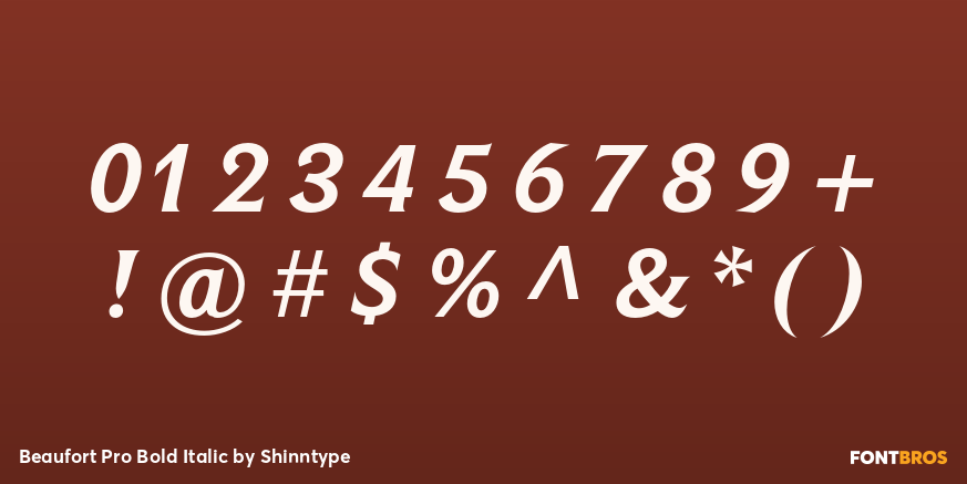 Beaufort Pro Bold Italic Font Poster #1