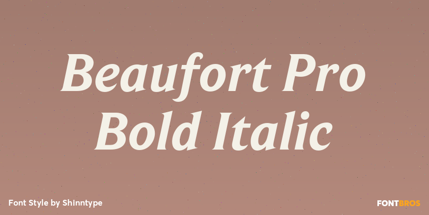 Beaufort Pro Bold Italic Font Poster #1