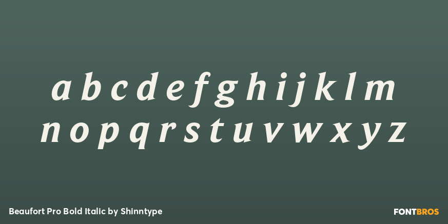Beaufort Pro Bold Italic Font Poster #3