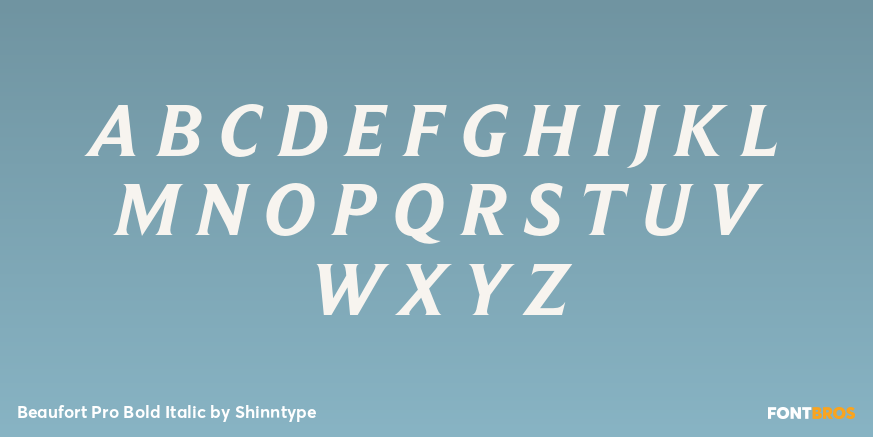 Beaufort Pro Bold Italic Font Poster #1