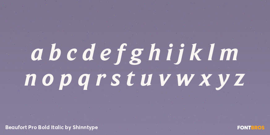 Beaufort Pro Bold Italic Font Poster #1