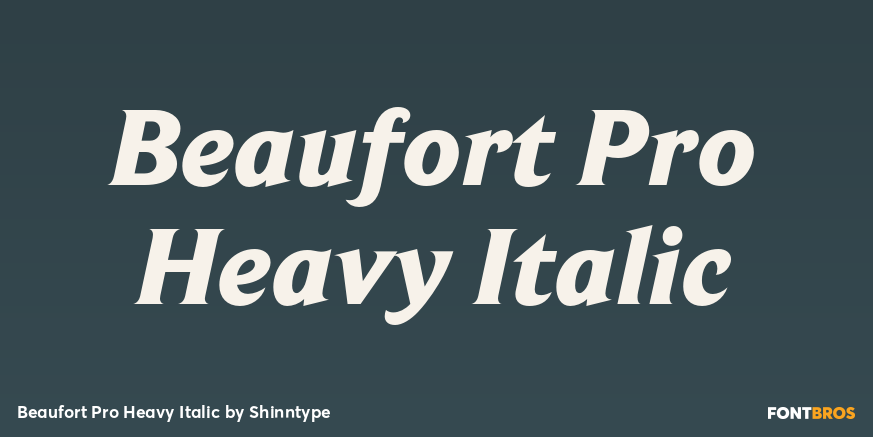 Beaufort Pro Heavy Italic Font Poster #1