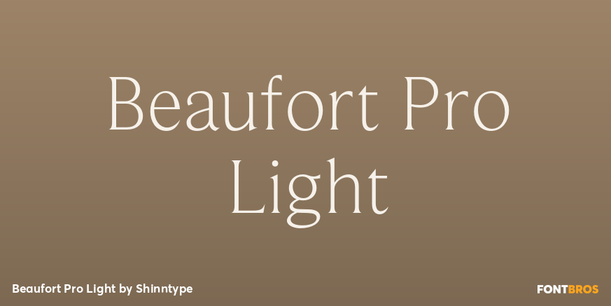 Beaufort Pro Light Font Poster #1