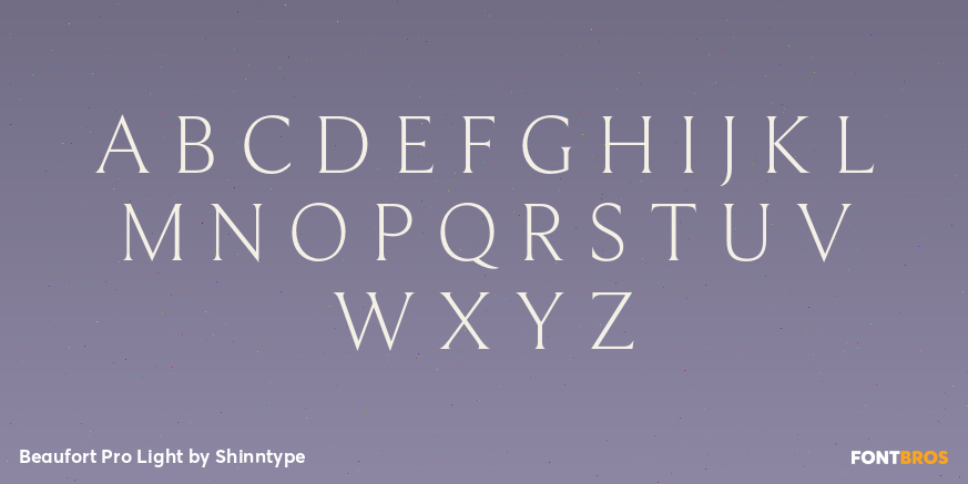 Beaufort Pro Light Font Poster #2