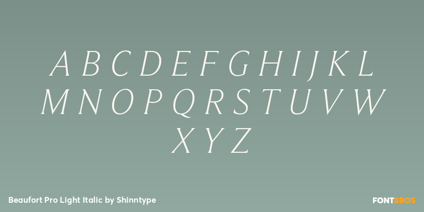 Beaufort Pro Light Italic Font Poster #2
