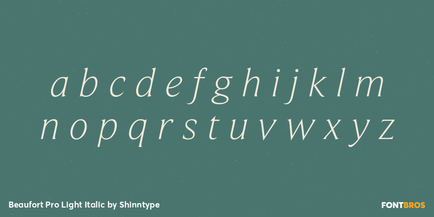 Beaufort Pro Light Italic Font Poster #3