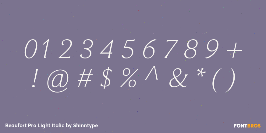 Beaufort Pro Light Italic Font Poster #4