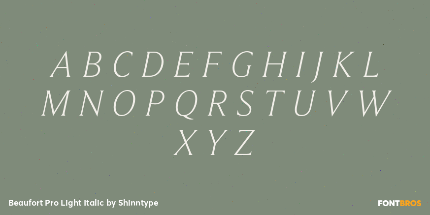 Beaufort Pro Light Italic Font Poster #1