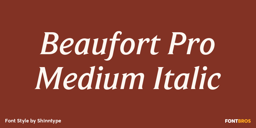 Beaufort Pro Medium Italic Font Poster #1