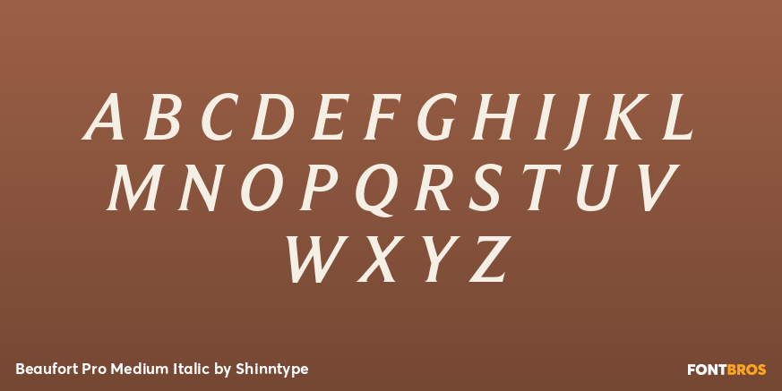 Beaufort Pro Medium Italic Font Poster #2
