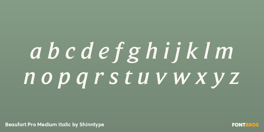 Beaufort Pro Medium Italic Font Poster #3