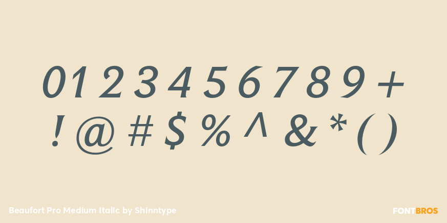 Beaufort Pro Medium Italic Font Poster #4