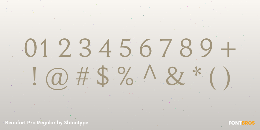 Beaufort Pro Regular Font Poster #1