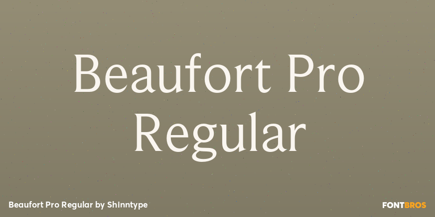 Beaufort Pro Regular Poster