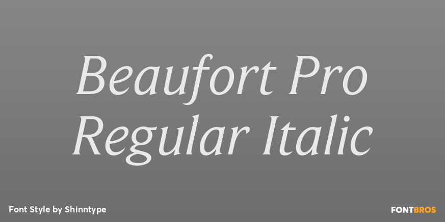 Beaufort Pro Regular Italic Font Poster #1