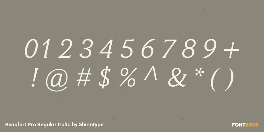 Beaufort Pro Regular Italic Font Poster #1