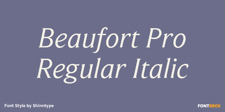 Beaufort Pro Regular Italic Font Poster #1