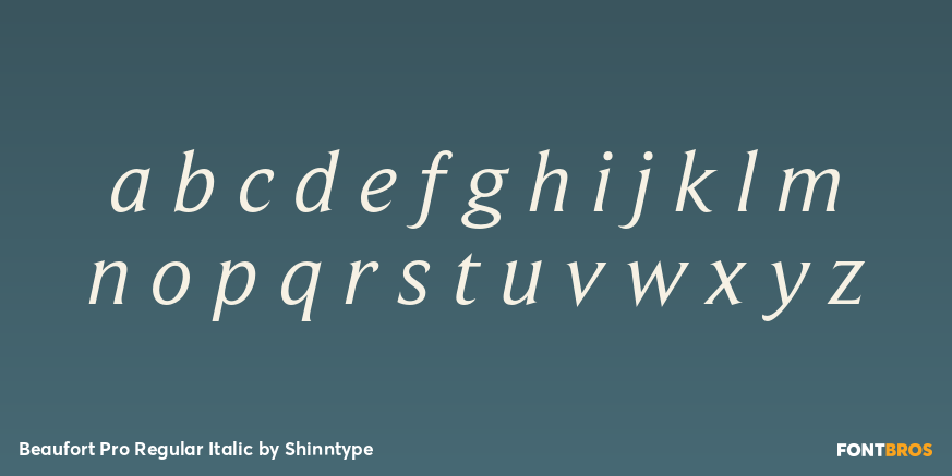Beaufort Pro Regular Italic Font Poster #3