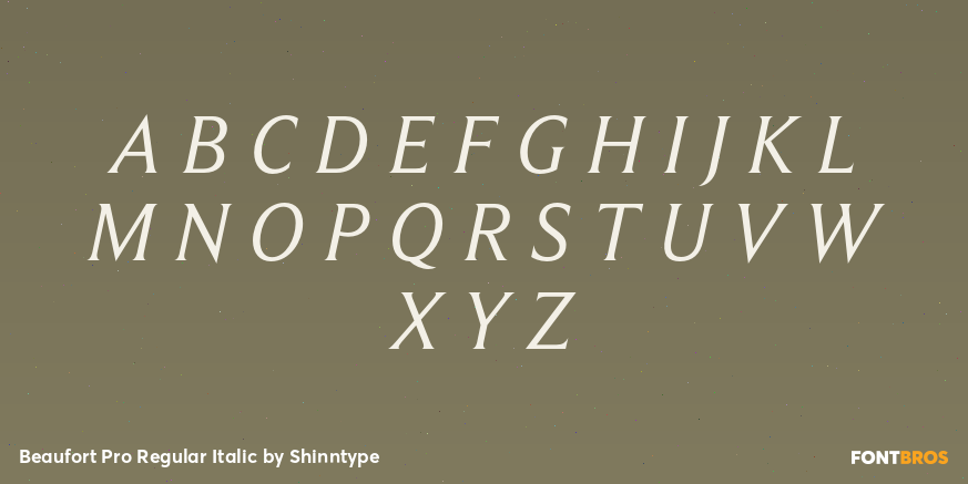 Beaufort Pro Regular Italic Font Poster #1