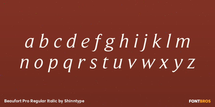 Beaufort Pro Regular Italic Font Poster #1
