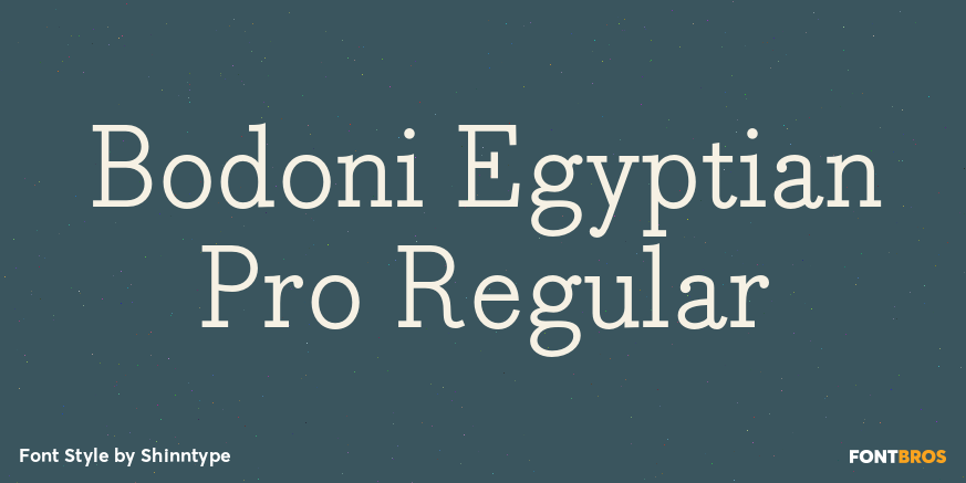 Bodoni Egyptian Pro Regular Poster