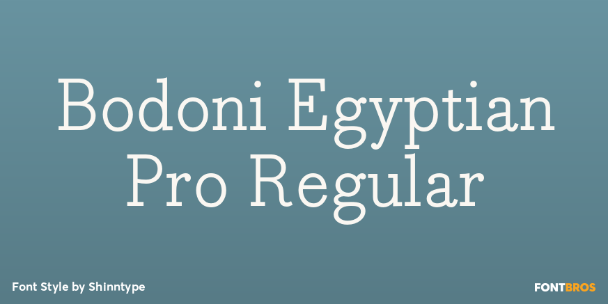 Bodoni Egyptian Pro Regular Font Poster #1