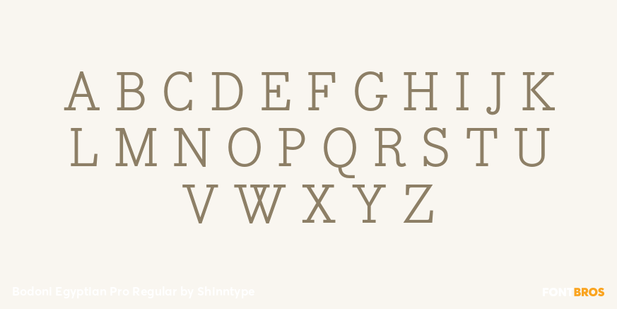 Bodoni Egyptian Pro Regular Font Poster #2