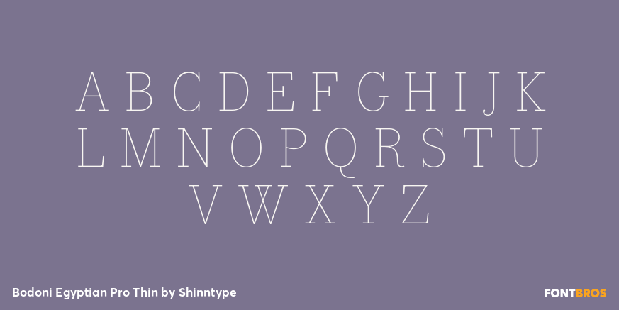 Bodoni Egyptian Pro Thin Font Poster #2