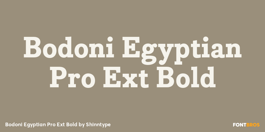 Bodoni Egyptian Pro Ext Bold Poster