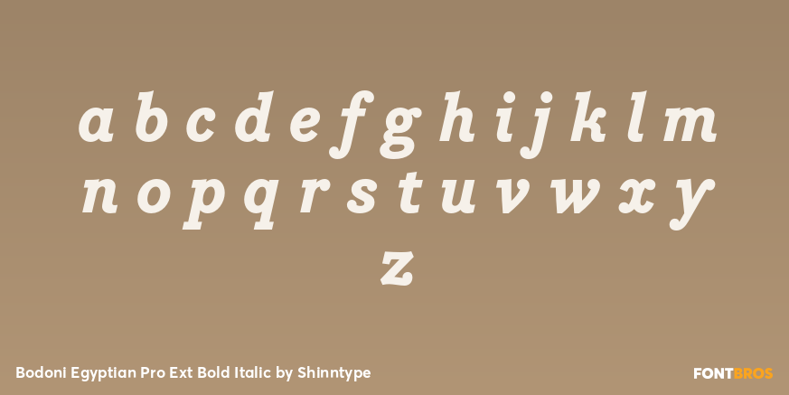 Bodoni Egyptian Pro Ext Bold Italic Font Poster #3