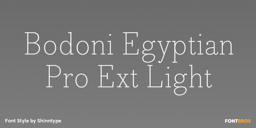 Bodoni Egyptian Pro Ext Light Font Poster #1