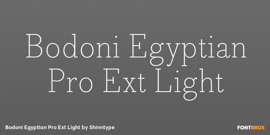 Bodoni Egyptian Pro Ext Light Font Poster #1