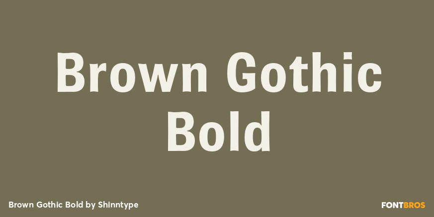 Brown Gothic Bold Font Poster #1