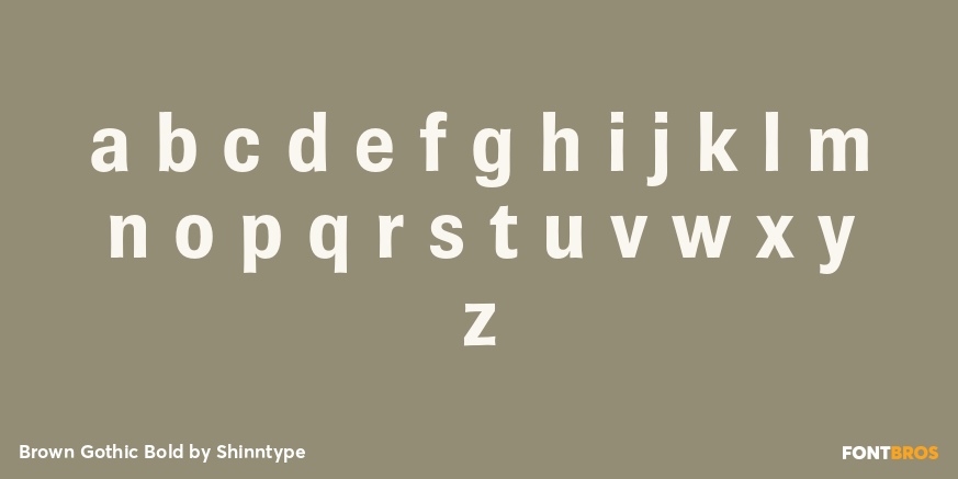 Brown Gothic Bold Font Poster #3