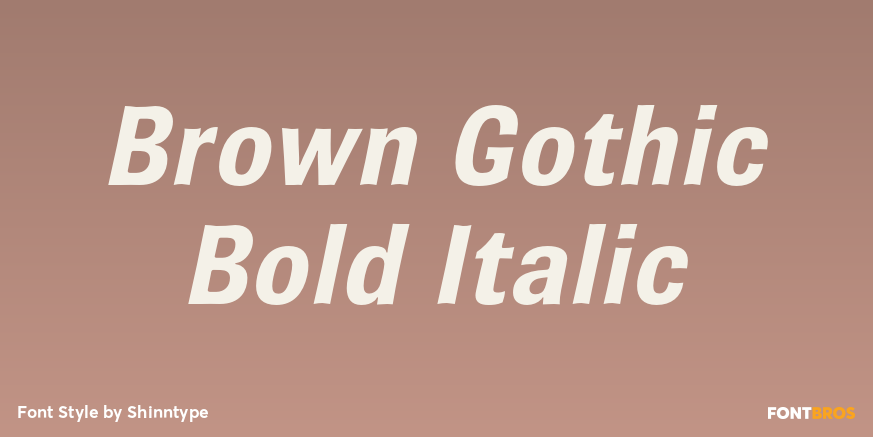 Brown Gothic Bold Italic Font Poster #1