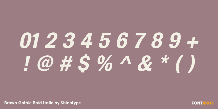 Brown Gothic Bold Italic Font Poster #1