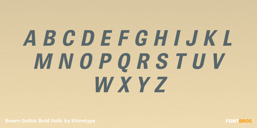 Brown Gothic Bold Italic Font Poster #1