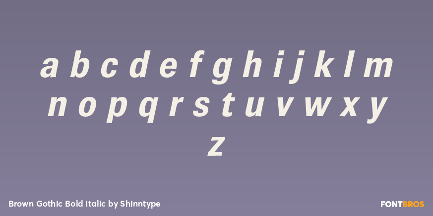 Brown Gothic Bold Italic Font Poster #1