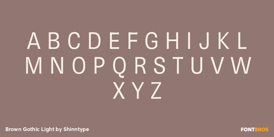 Brown Gothic Light Font Poster #2
