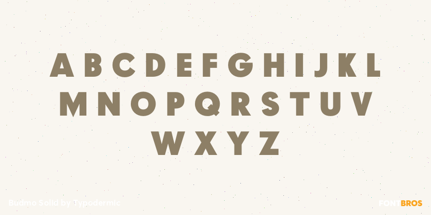 Budmo Solid Font Poster #1