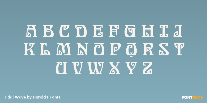 Tidal Wave Font Poster #2