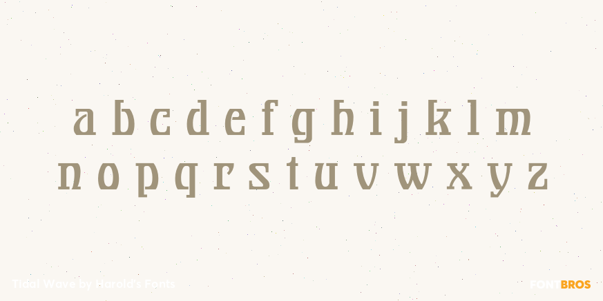 Tidal Wave Font Poster #3