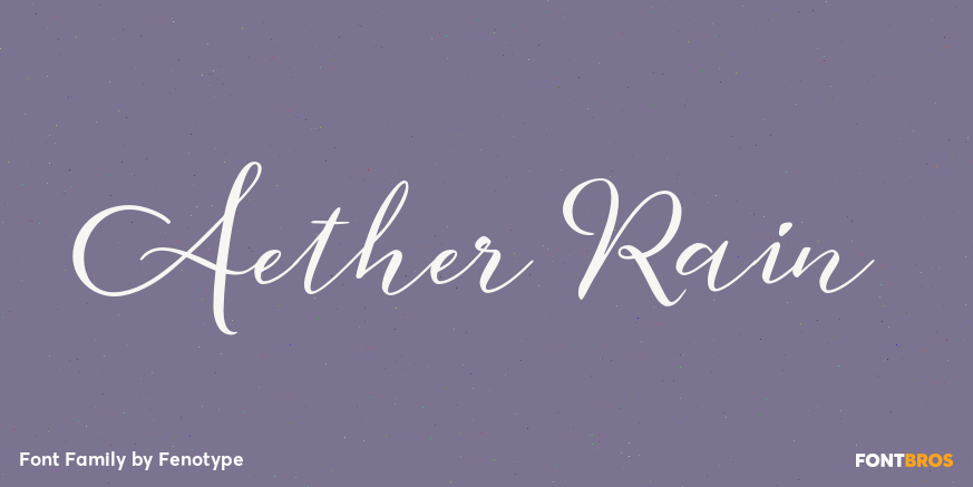 Aether Rain Font Family Poster