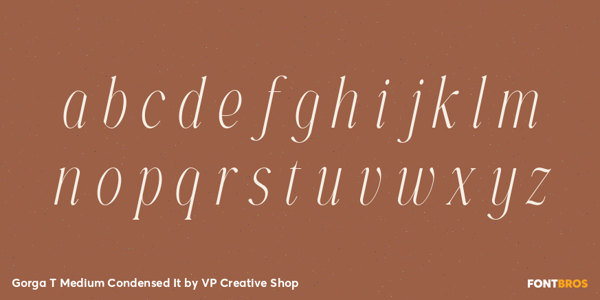 Gorga T Medium Condensed It Font Poster #3