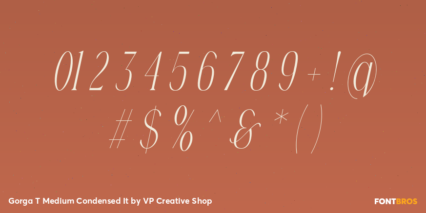 Gorga T Medium Condensed It Font Poster #4