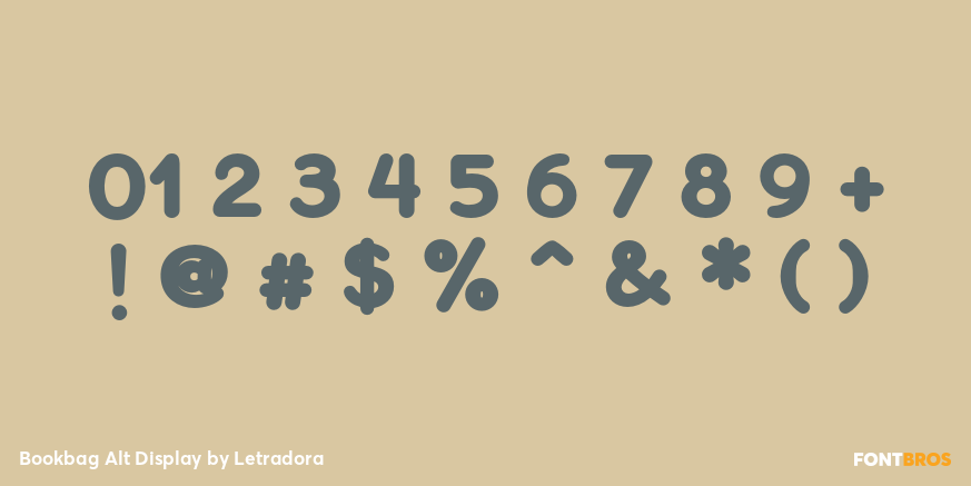Bookbag Alt Display Font Poster #4