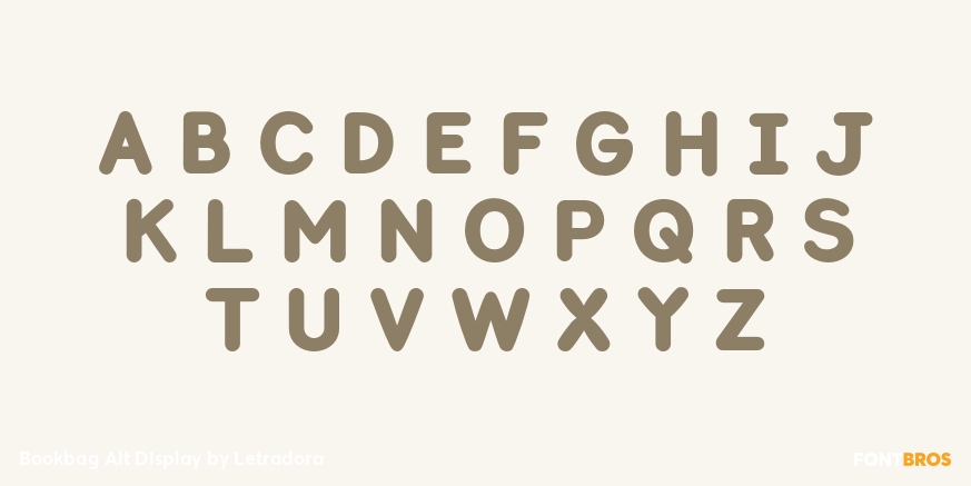 Bookbag Alt Display Font Poster #2