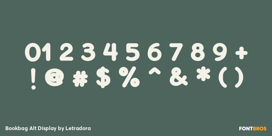 Bookbag Alt Display Font Poster #4