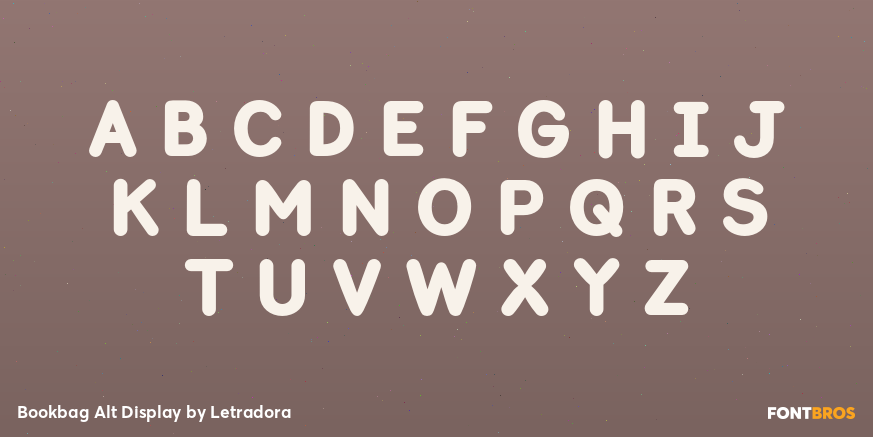 Bookbag Alt Display Font Poster #2