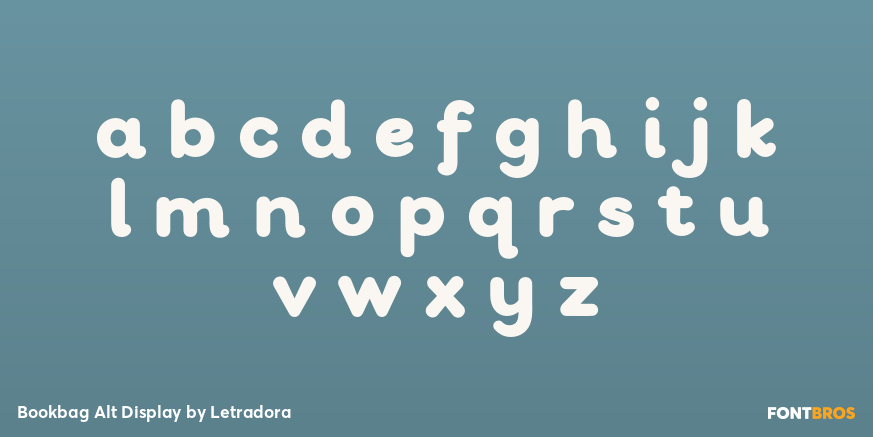 Bookbag Alt Display Font Poster #3